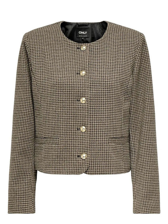 Only Scurt Blazer pentru femei Sacou Grey Only Scurt Blazer pentru femei Sacou Grey