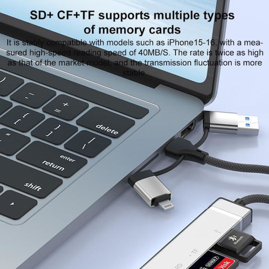 USB-A / USB-C Докинг станция с 4K PD Ethernet Сребрист (EDA008407101A)
