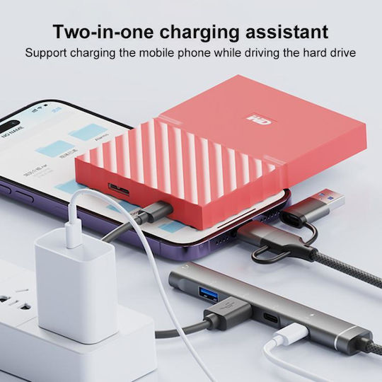 Thunderbolt 3 / USB-A / USB-C Stație de andocare cu 4K PD Ethernet Argintiu (EDA008407701A)