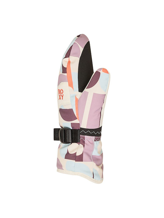 Roxy Jetty Mittens Παιδικά Γάντια Σκι & Snowboard Λευκά