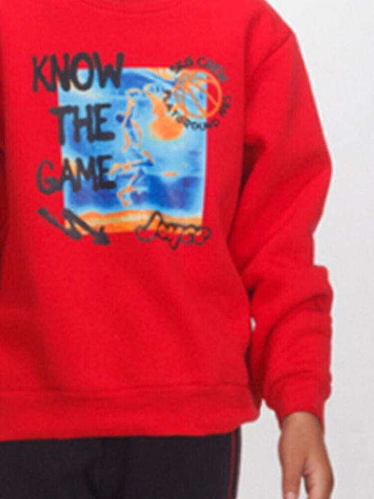 Kids Sweatpants Set Red