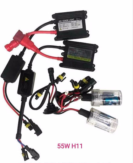 Xenon Set de Iluminare H11 55W 12V 6000K Alb rece