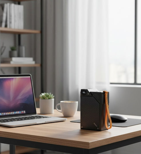 Moxom MX-PB186 Power Bank 30000mAh 65W με 2 Θύρες USB-A και 2 Θύρες USB-C Power Delivery / Quick Charge 3.0 Μαύρο