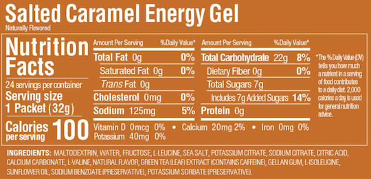 GU Energy Gel 20мг СОЛЕН КАРАМЕЛ 32гр