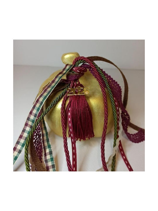 Dream Handmade Hanging Lucky Charm Pumpkin Gold Ceramic 2026 10x10cm 1pcs
