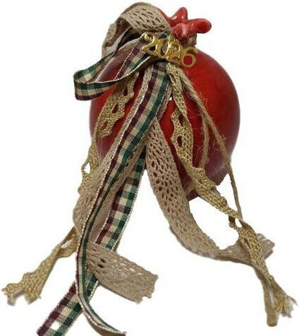 Dream Handmade Hanging Lucky Charm Pomegranate Red Ceramic 2026 10x10cm 1pcs