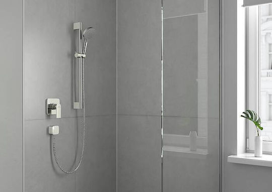 Hansgrohe Вертикален душ с телефон и спирала и прекъсвач на потока