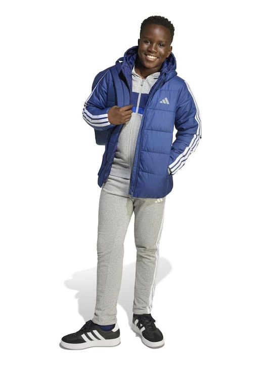 Padded Waterproof Kids Sports Jacket Windproof with Lining Blue