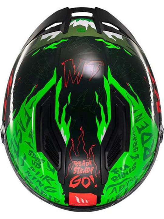 MT Stinger 2 Ardent C6 Fluo Gloss Motorradhelm Volles Gesicht ECE 22.06 1450gr