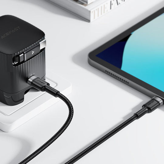 Acefast USB 2.0 Cable USB-C male - USB-C 60W Μαύρο 1.2m
