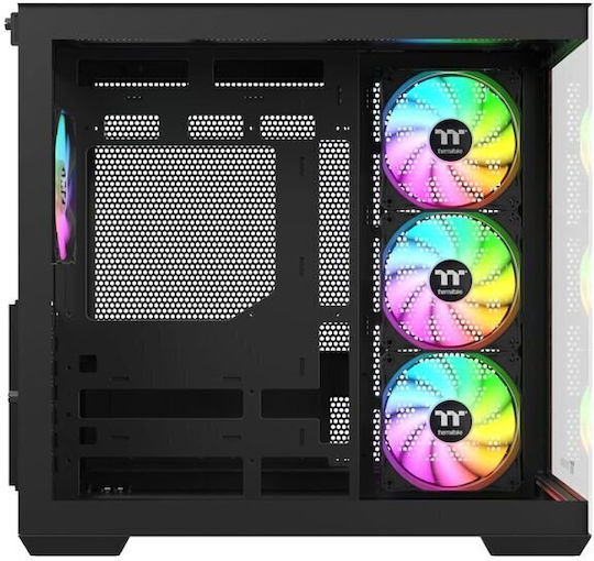 Thermaltake View 380 WS ARGB Gaming Midi Tower Κουτί Υπολογιστή με Πλαϊνό Παράθυρο Μαύρο