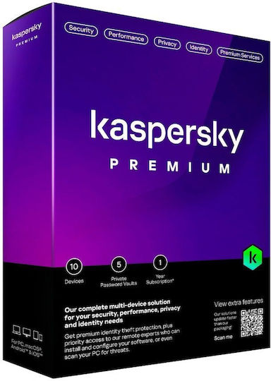 Kaspersky Premium για 10 Συσκευές και 2 Έτη Χρήσης (Ηλεκτρονική Άδεια)