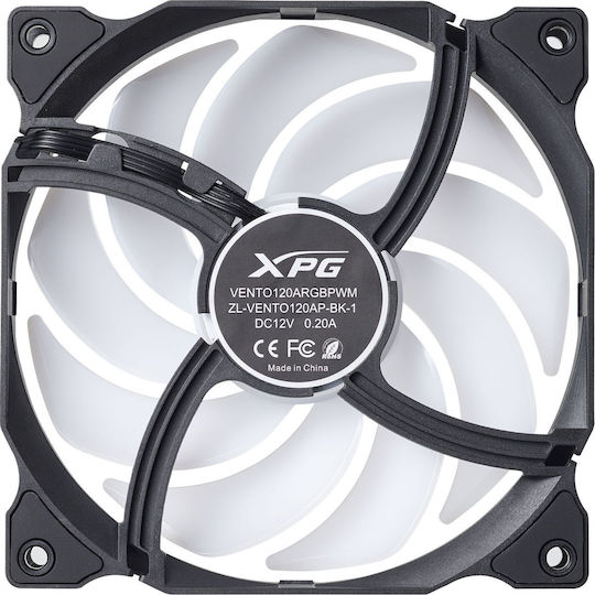 Adata VENTO120ARGBPWM-BKCWW Case Fans 120mm with ARGB Lighting