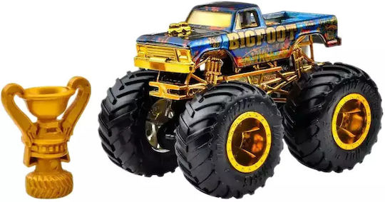 Hot Wheels Auto Monster Trucks 50 Bigfoot Trophy Champions Bigfoot Fahrzeug 1:64 Monster Truck für 3+ Jahre