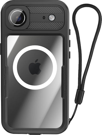 Shellbox Full Waterproof Case Iphone Air Magsafe Shockproof Hand Strap Black