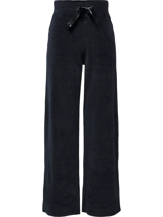 Women's High Rise Cotton Pantaloons with Rubber Band in Regular Fit Black