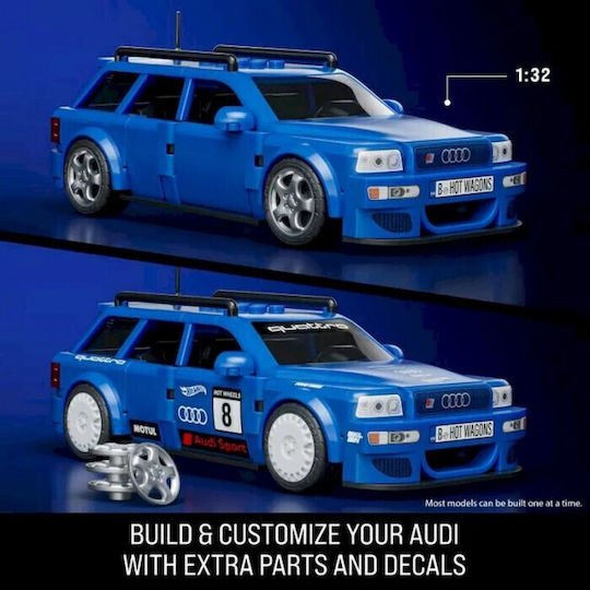 Mattel Brick Shop Cuburi de Construit Hot Wheels Speed Series Audi