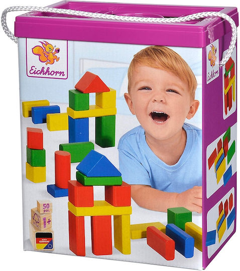 Eichhorn Τουβλάκια Colorful Wooden Blocks για 1+ Έτους 50τμχ