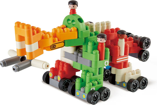Hape Τουβλάκια PolyM Vehicle για 2-6 Ετών 130τμχ