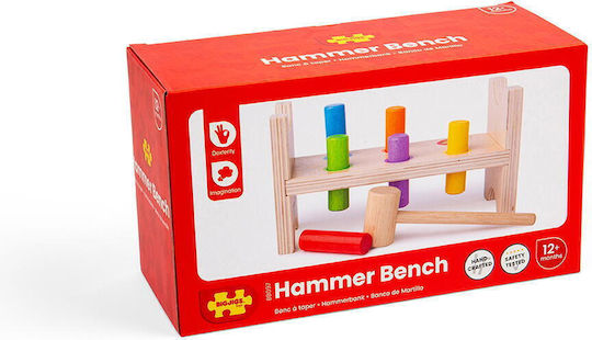 Big Jigs Hammer Toy Cylinders with Hammer made of Wood for 12++ Months