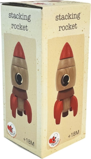 Egmont Stacking Toy Stacking Rocket made of Wood for 12++ Months