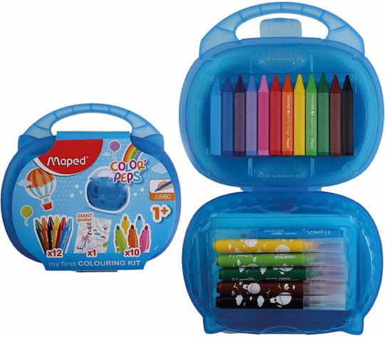 Maped Painting Green Suitcase for Children 1+ Years