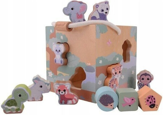 Joueco Shape Sorting Toy The Wildies Family made of Wood for 12++ Months