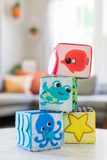 Baby Einstein Παιχνίδι Στοίβαξης Explore and Discover Soft Block για 3+ Μηνών
