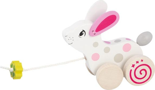 Goki Jucărie de Tras Pull-Along Animal Rabbit din Lemn pentru 12++ Luni