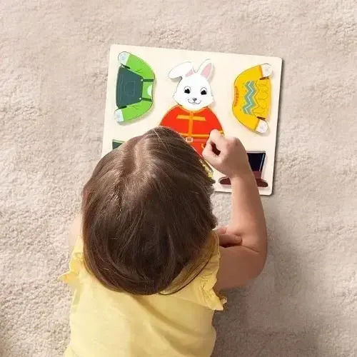 Wooden Kids Peg Puzzle Dress Up