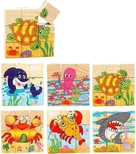 Ξύλινο Παιδικό Puzzle Ζωάκια SDS
