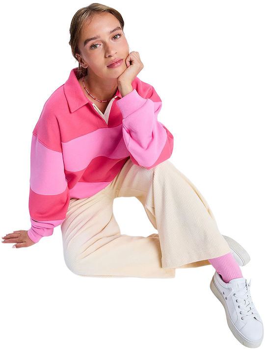 Women's Fabric Trousers Flared with Elastic Ecru