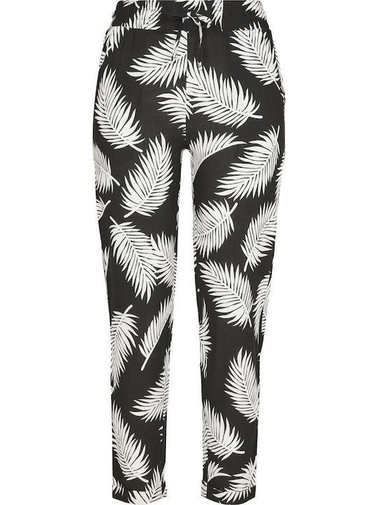 Women's Fabric Trousers with Elastic