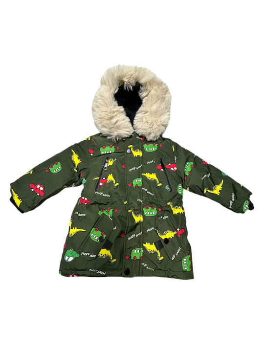 Kids' Casual Jacket with Hood Olive