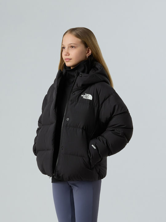 North Down Down Jacket Kids Sports Jacket with Hood Black