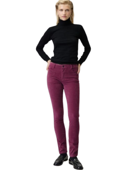 Damen Stoffhose in Skinny Passform Rosa