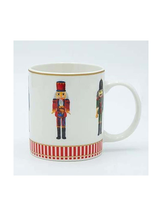 Eurolamp Set Christmas Mugs Ceramic White L44xW40xD28cm. 2pcs