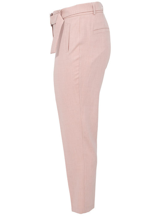 Dama Talie înaltă Tesatura Pantaloni Roz