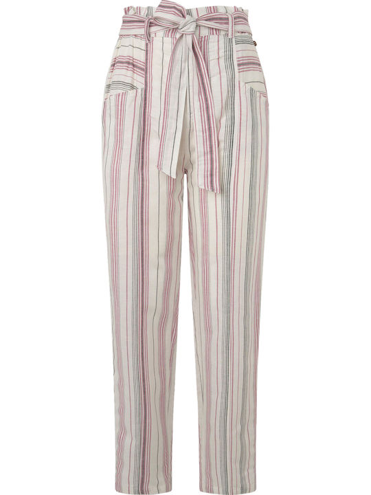 Damen Leinen Hose Weiß