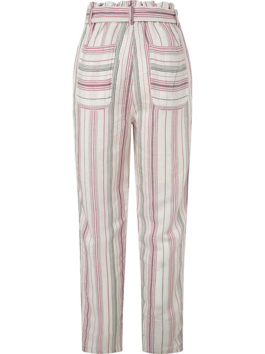 Damen Leinen Hose Weiß