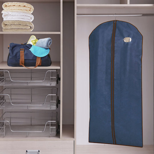 Ordinett Fabric Hanging Storage Case for Clothes / Coat / Suit in Blue Color 65x65cm 1pcs