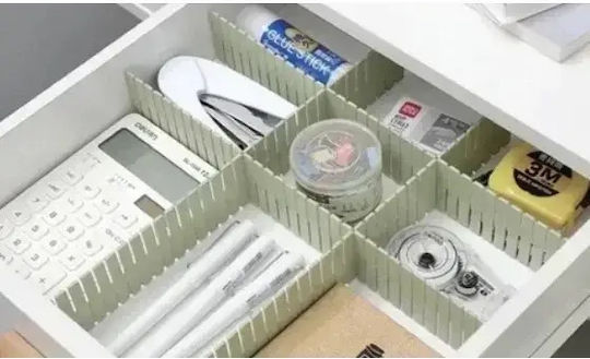 Tpster Plastic Drawer Divider 43.8x9cm 2pcs