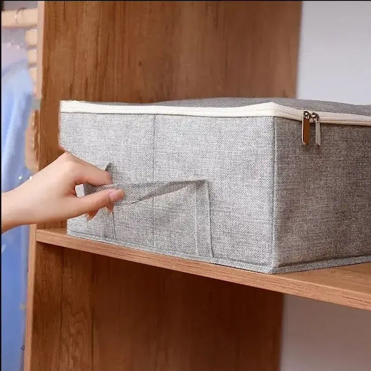 Tpster Fabric Storage Case For Clothes in Gray Color 80x45x15cm 1pcs