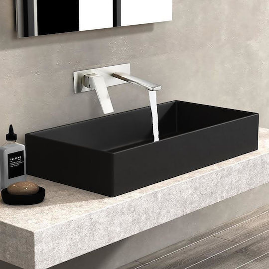 Inter Ceramic Set Mixer & Gură Îngropată pentru Lavabo Argintiu 6988354270345