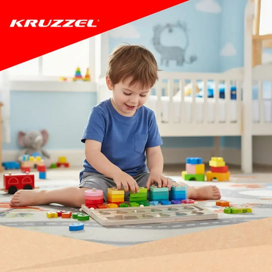 Kruzzel Montessori Educational Game Letters & Numbers made of Wood