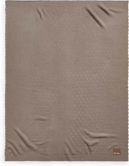 Knitted Cuddle Blanket 75x100 Elodie Pointelle Acrylic Tender Taupe 30326206210na 75x100