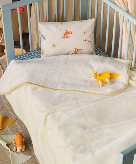 Kentia Decke Wickeltücher für Kinderzimmer Baby Notte Weiß 80x100cm