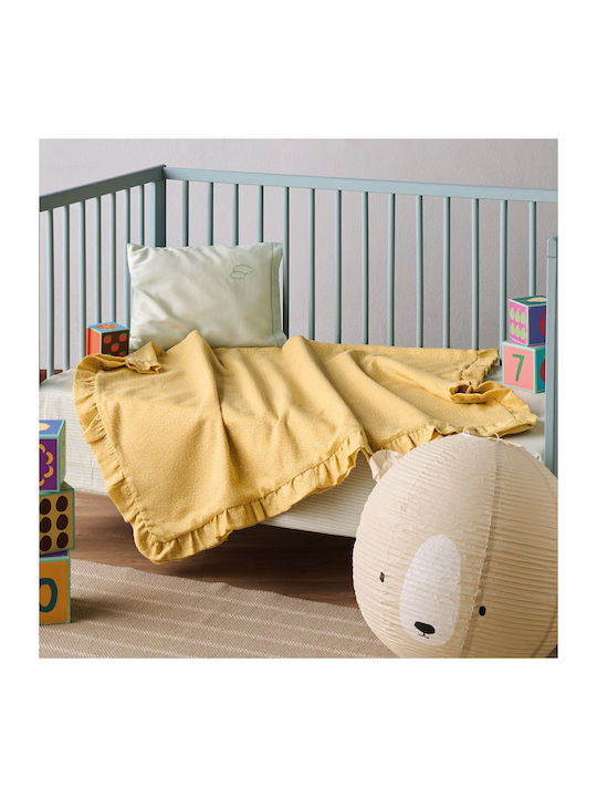 Kentia Blanket Nursery Swaddling Blankets Yn 25 Cotton Yellow 65x100cm