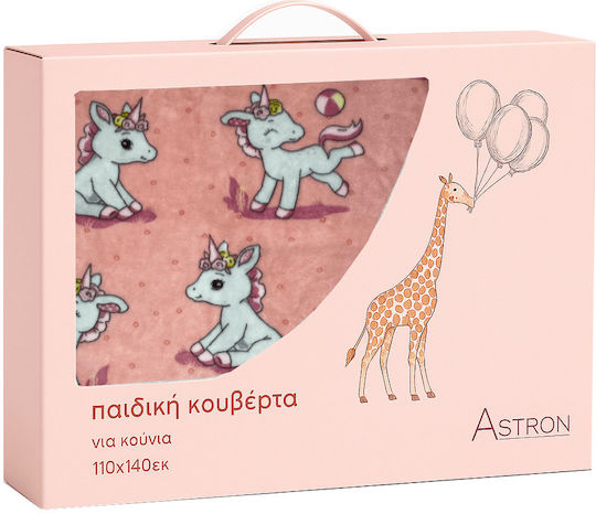 Astron Italy Κουβέρτα Κούνιας Baby Unicorn 110x140εκ.