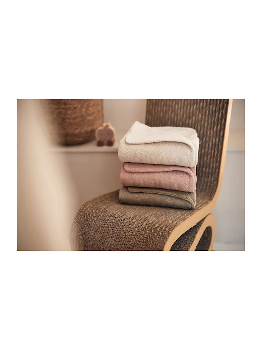 Jollein Blanket Nursery Swaddling Blankets Knitted Beige Oatmeal 75x100cm